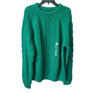 NWT Men’s Piombo Green Cotton Blend Cable Knit Sweater Size XXL Reg. $54